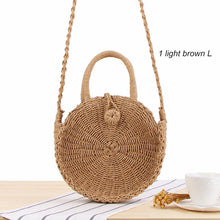 Load image into Gallery viewer, Round Straw Bag